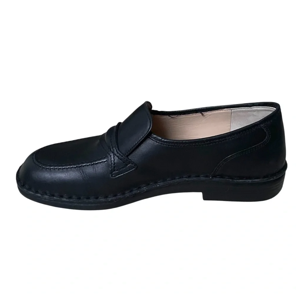 FINN COMFORT Germany Men’s Toledo Black Leather Slip-on City Shoes 8